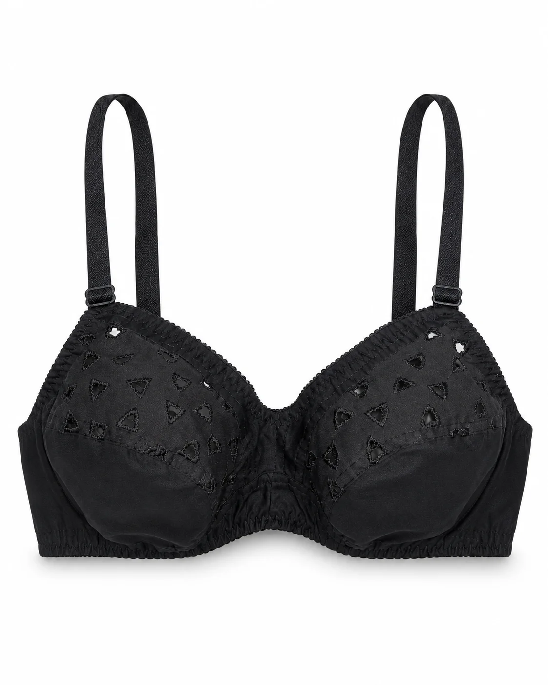 Soft Comfort Cotton Full Coverage Bra Black Product front show