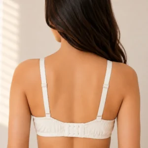 Soft Comfortable Cotton Full Coverage Bra – Skin back view
