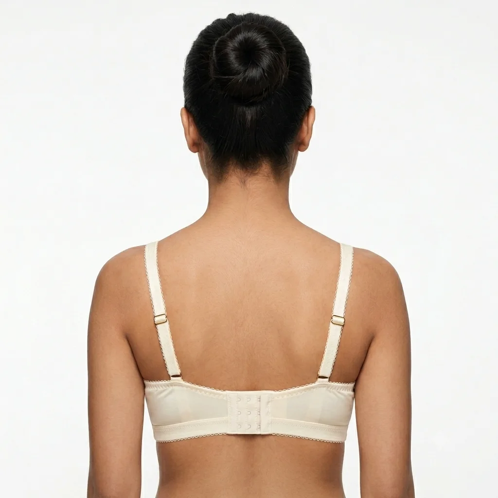 Soft & Airy Cream Non-Padded Bra for All-Day Wear back view product