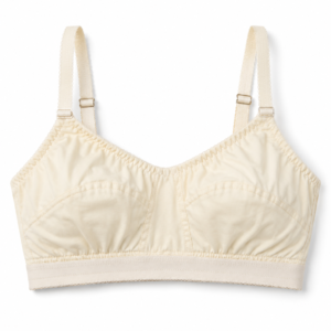 Women Soft Cotton Non-Padded Bra – Cream, Comfortable All-Day Wear back view