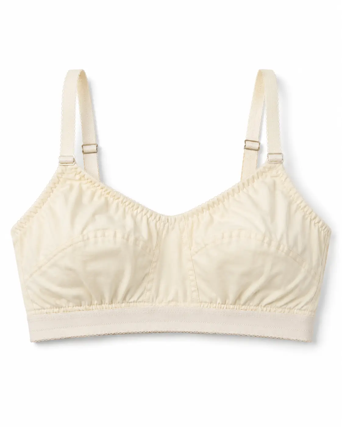 Soft & Airy Cream Non-Padded Bra for All-Day Wear product image front