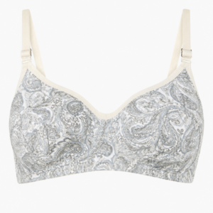 Women Printed Soft Cotton Non-Padded Bra – Premium Daily Comfort back view