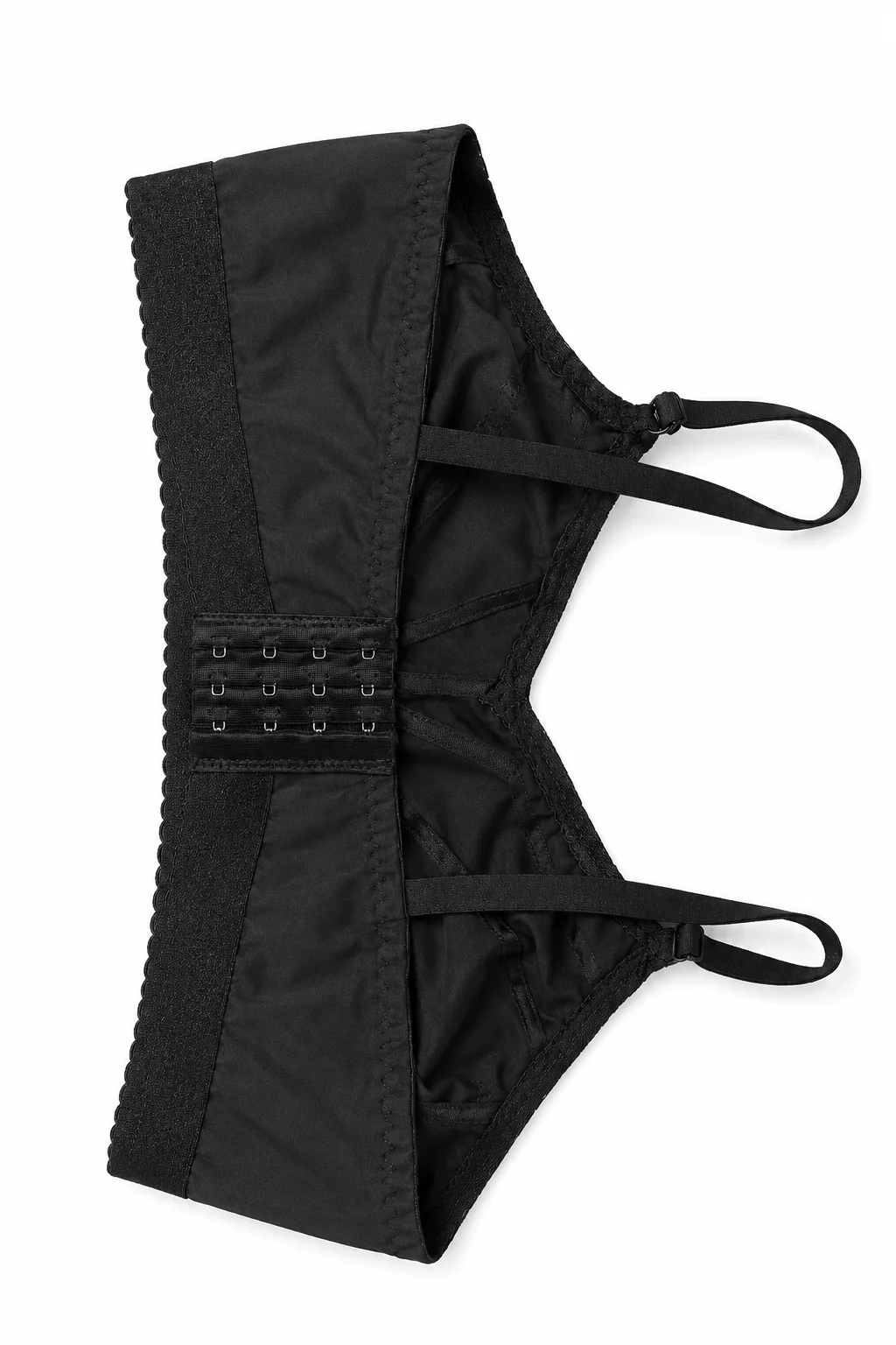 Women’s Black Non-Padded Soft Cotton Bra product back view