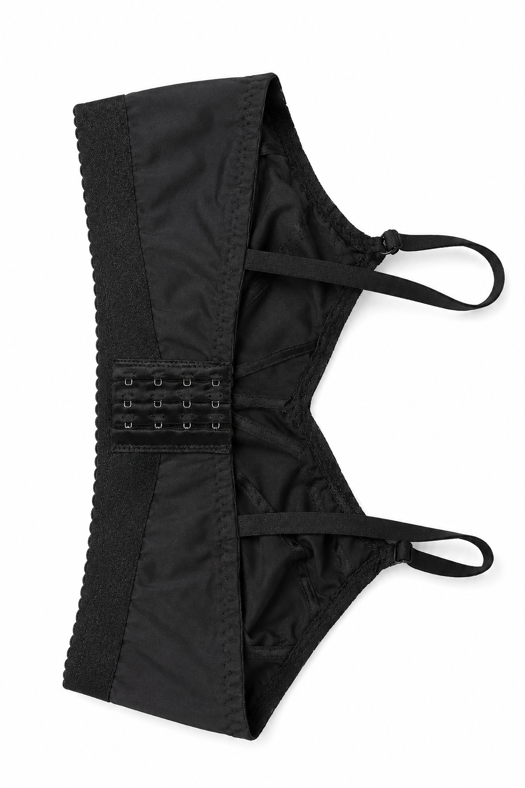 Women’s Black Non-Padded Soft Cotton Bra product back view