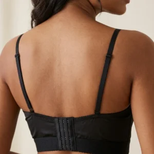 Women’s Black Non-Padded Soft Cotton Bra – Premium Wire-Free Everyday Comfort Bra back view