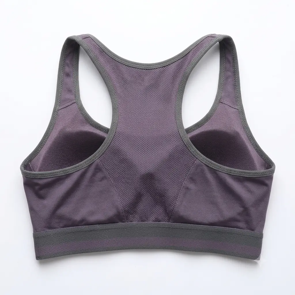 Women’s Everyday Comfort Wireless Bra – Seamless Non-Padded Fit - Smoky Purple Product back view 2