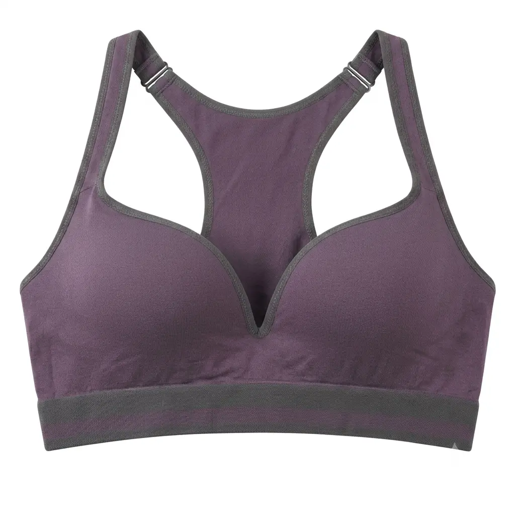 Women’s Everyday Comfort Wireless Bra – Seamless Non-Padded Fit - Smoky Purple Product front view