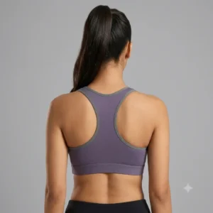 Women’s Everyday Comfort Wireless Bra – Seamless Non-Padded Fit – Smoky Purple back view