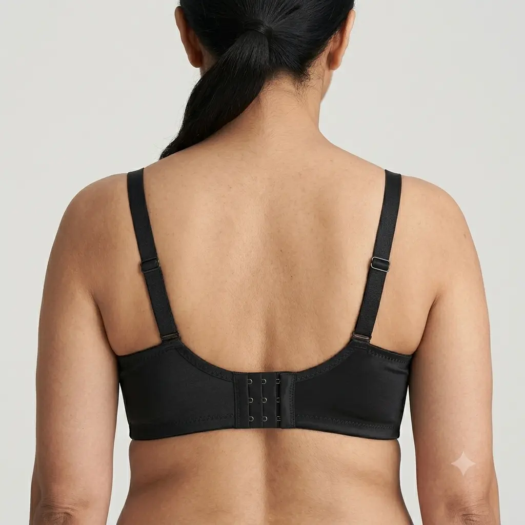 Women's Premium Black Lace Full-Coverage Padded Bra | Elegant Underwired T-Shirt Bra for Everyday Comfort - Image 2