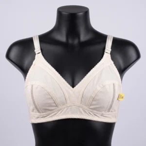 Neepas 3-Piece Lingerie Pack – 1 Gersy Fabric Bra, 1 Creamy Fabric Bra & 1 Cotton Brief (Skin or Black) back view